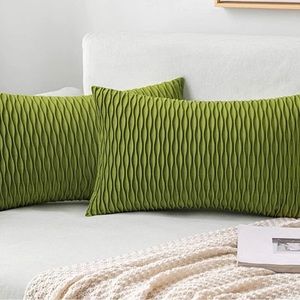 Miulee striped decorative throw pillow